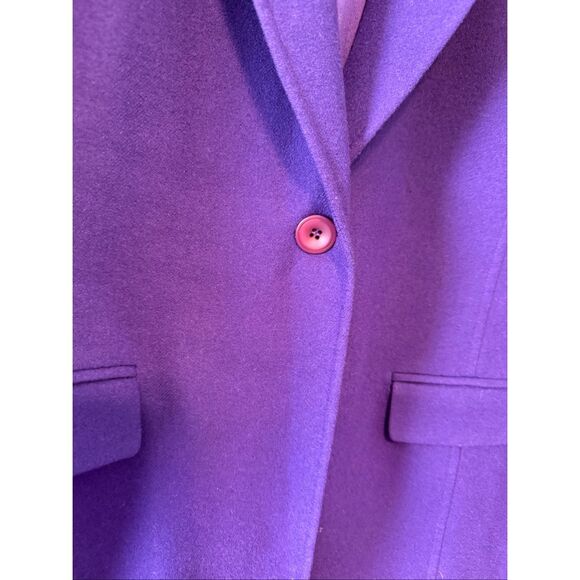 Vintage Pendleton Women's Size 18 100% Wool Blazer Jacket Bright Purple Daphne - Picture 5 of 13